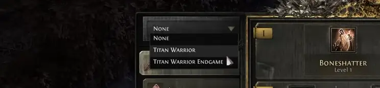 PoE2 in-game build planner client dropdown location Path of Exile 2 In Game Build Planner Menu Interface
